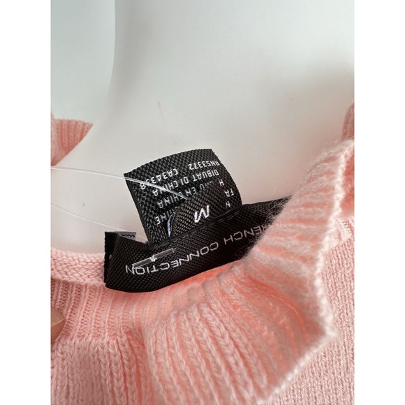 French Connection Pink Ultramarine Ruffle Trim Sweater Size Medium NEW $98 - Picture 8 of 10